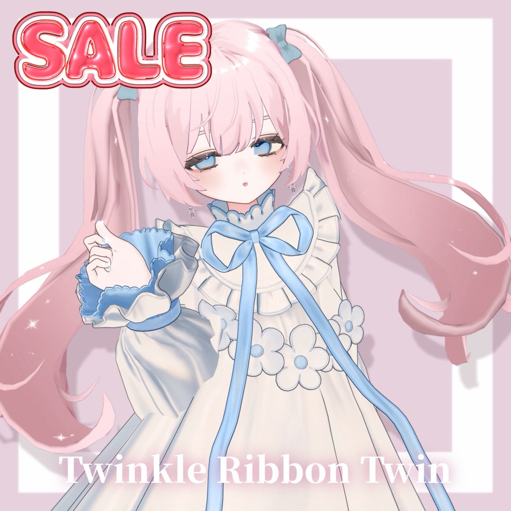 ♦️SALE♦️【Fyuett / Kipfel】星が流れるTwinkle Ribbon Twin🫧【VRChat向けヘア】#DohyaDream