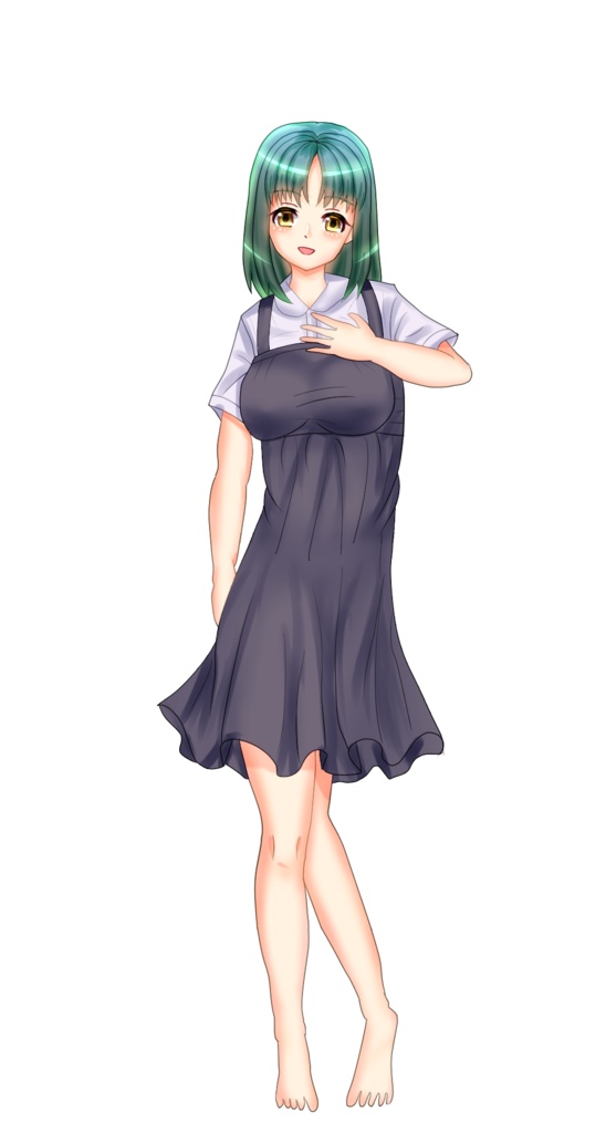 ゲームや動画用の立ち絵1枚+表情差分4枚