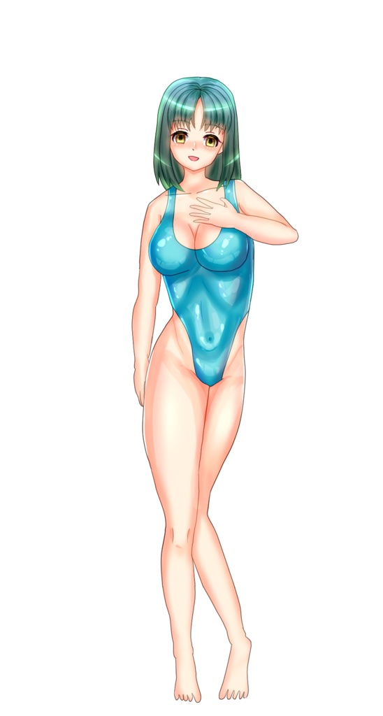 ゲームや動画用の立ち絵1枚+表情差分4枚