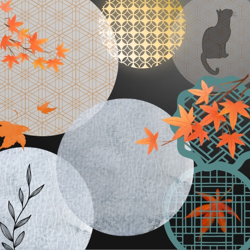 【アイコン用】秋色の和風デザインアイコン