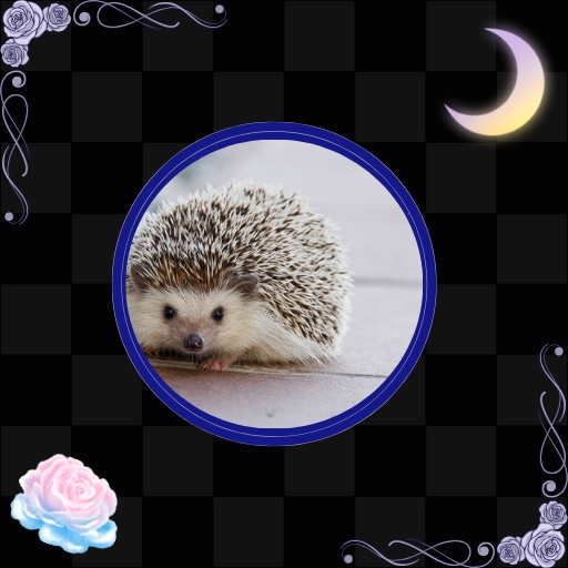 【アイコン用】黒基調の推し風デザインアイコン