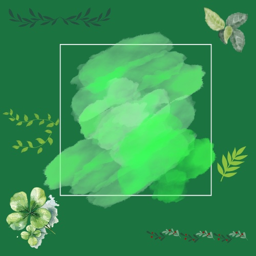 【アイコン用】夜の森としじみ:幸せを運ぶクローバーデザイン