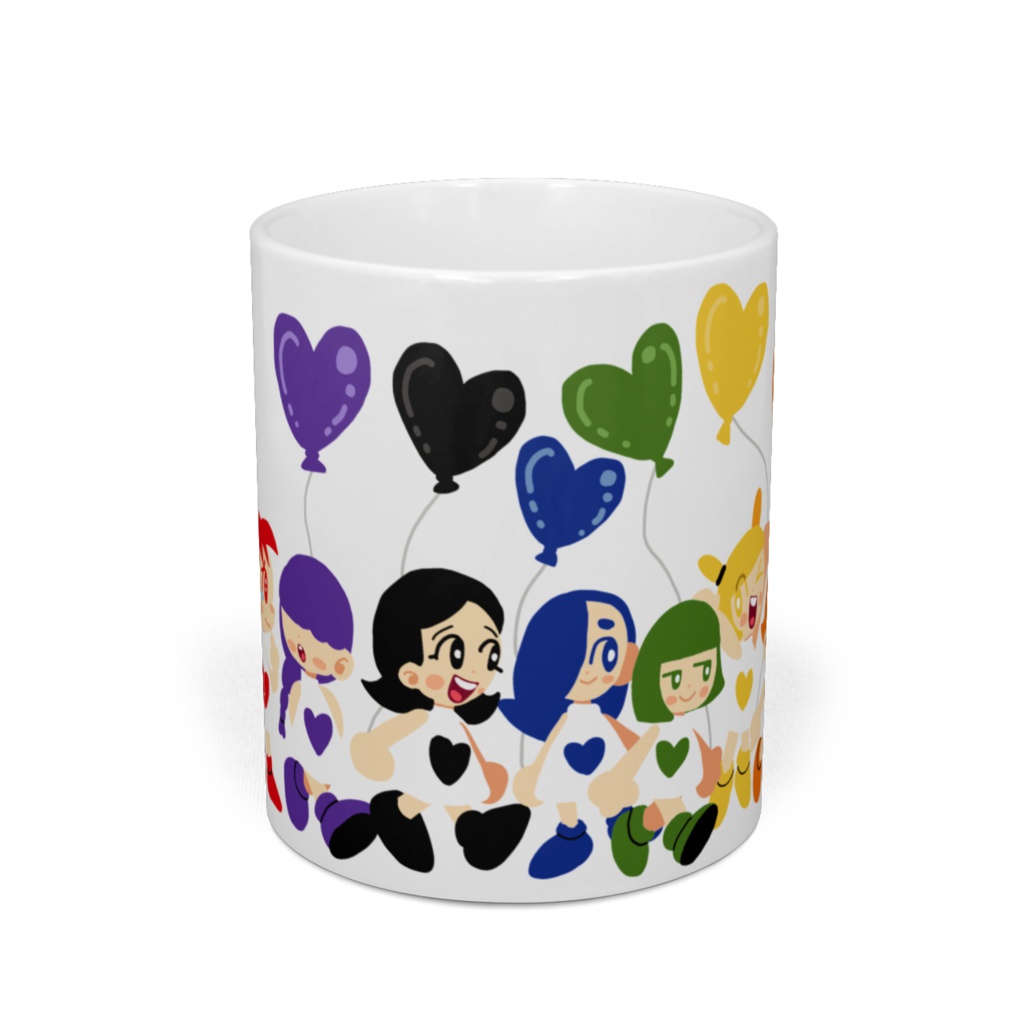 ハートの風船マグカップ