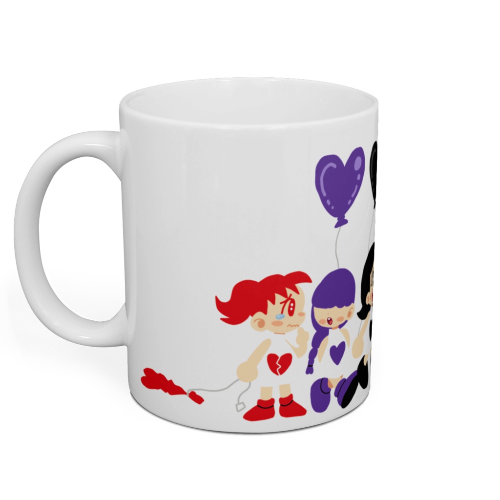 ハートの風船マグカップ