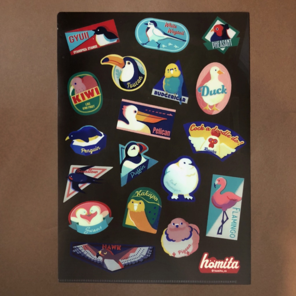 鳥さんクリアファイル