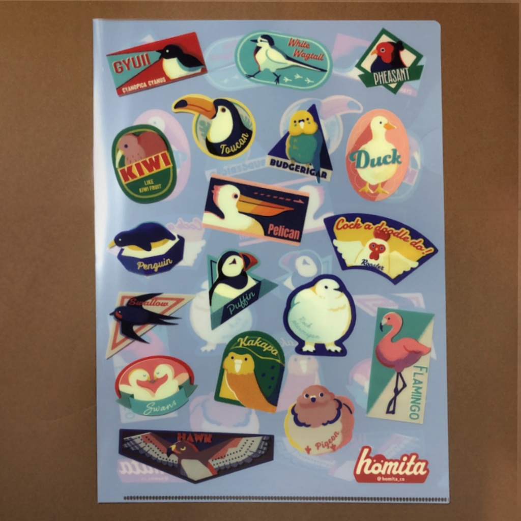 鳥さんクリアファイル