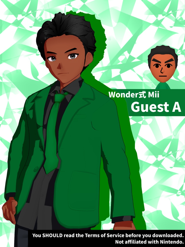 【Wonder式mii MMD モデル】Guest A