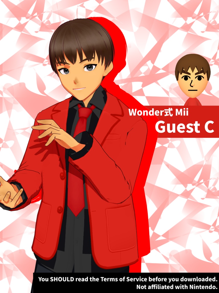 【Wonder式mii MMD モデル】Guest C