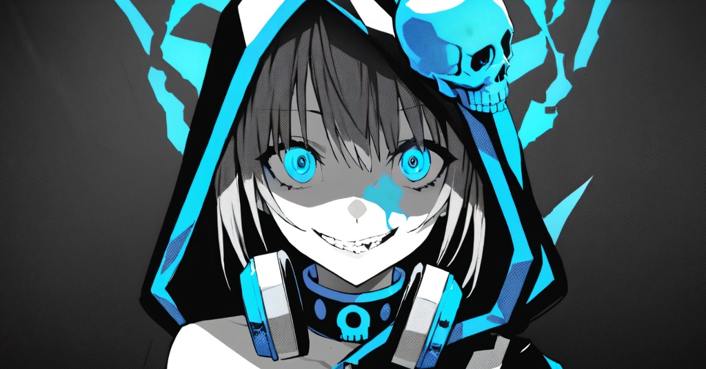 【フリーBGM】Glitch Reaper Noise - 蒼骸ノ微笑 | Ethereal Darkcore / Speedcore / Hyper Electro / Vocaloid Style