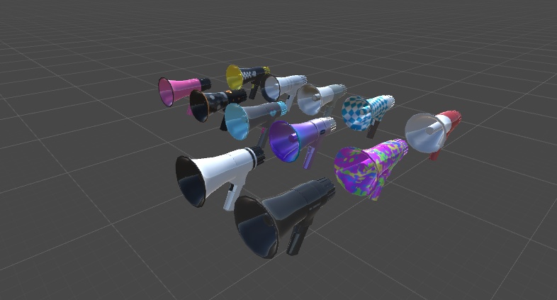 拡声器・メガホン カラー11種 VRC想定