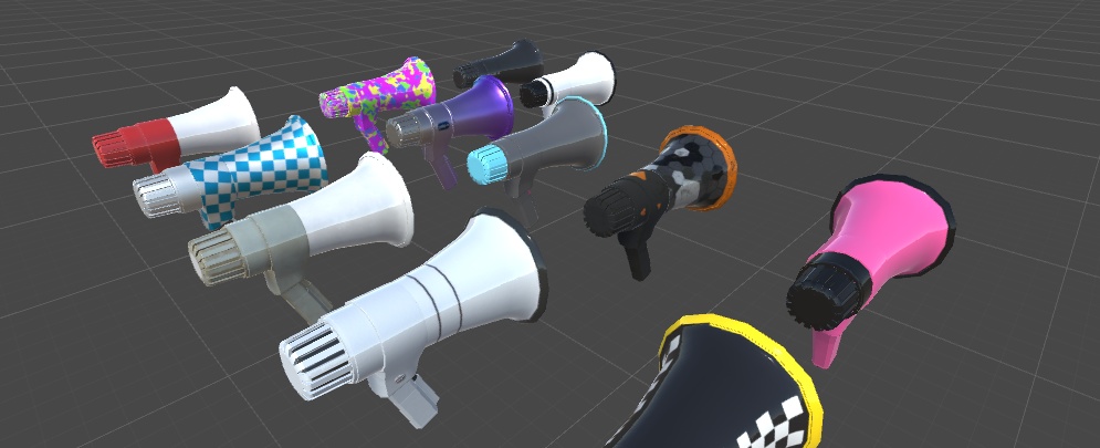 拡声器・メガホン カラー11種 VRC想定