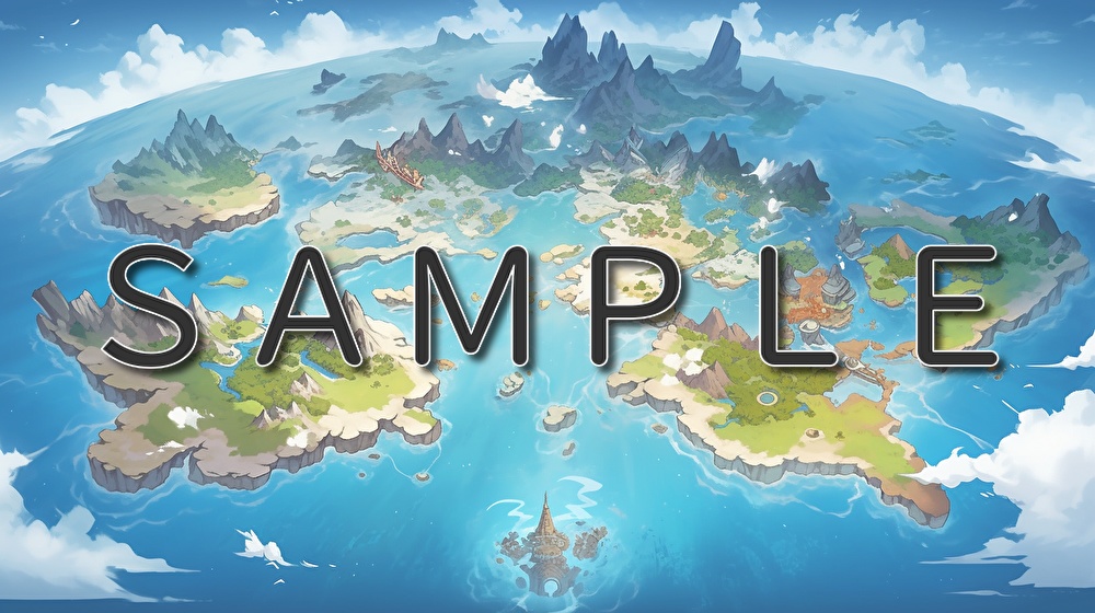 【フリー素材】ファンタジー世界の地図イラスト素材集【全126枚】【AI生成】