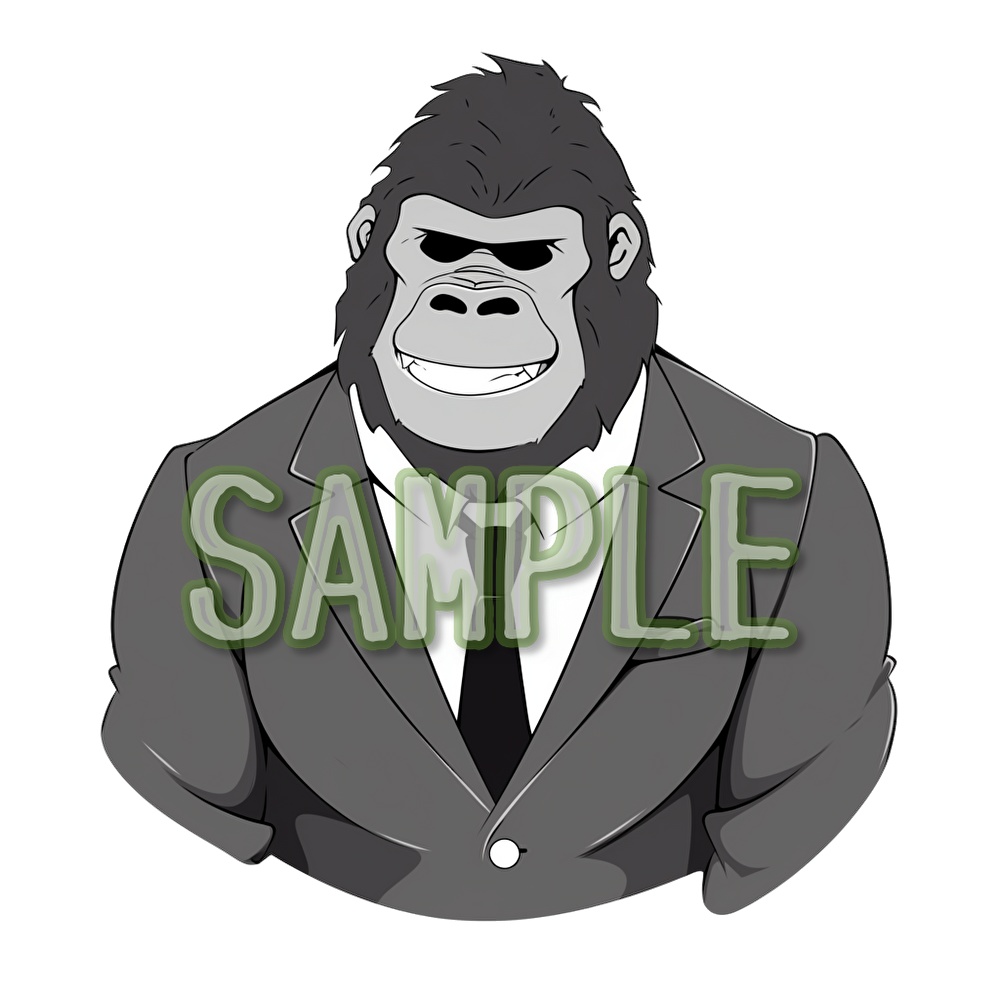 【支援者用】ゴリラアイコン【全8枚】【AI生成】