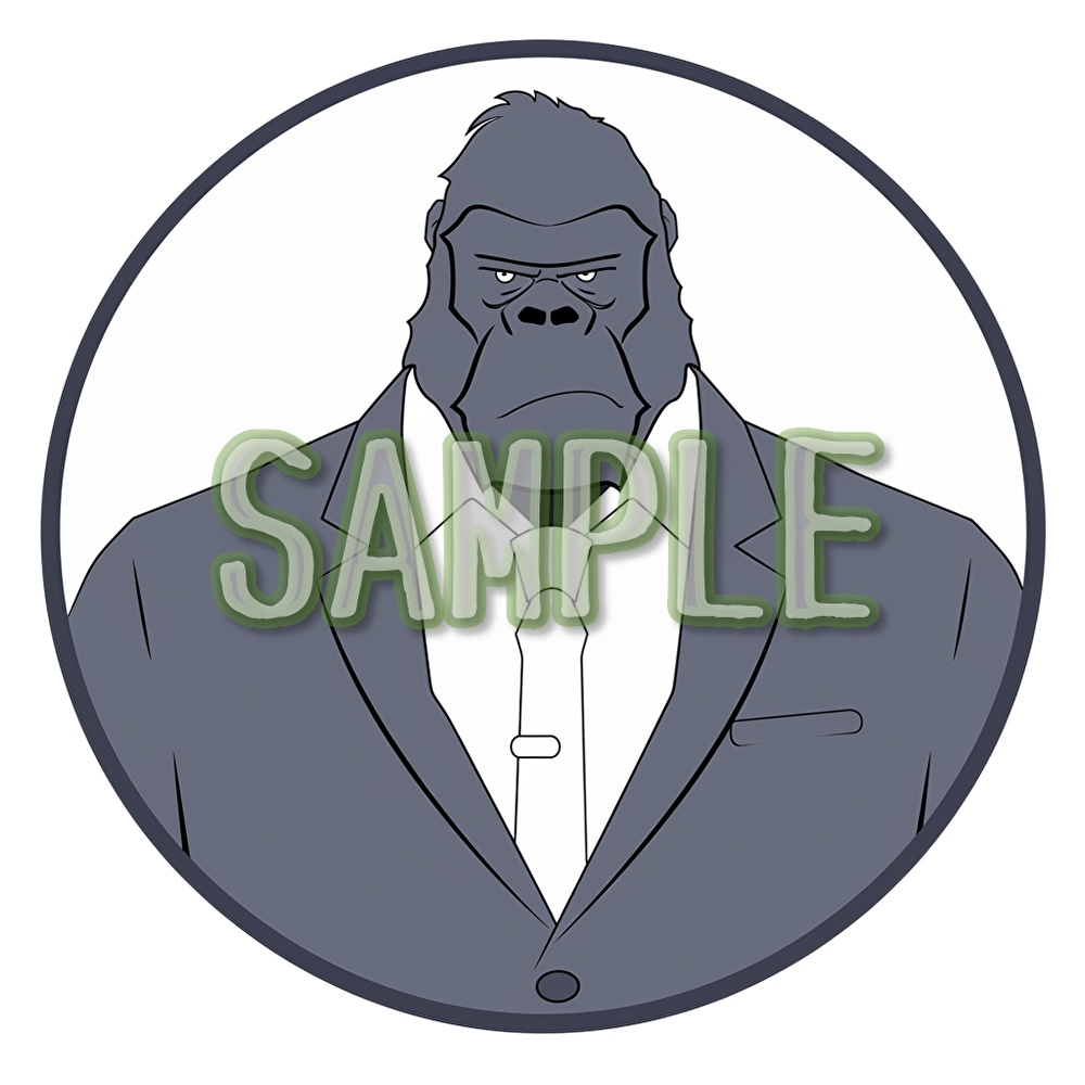 【支援者用】ゴリラアイコン【全8枚】【AI生成】