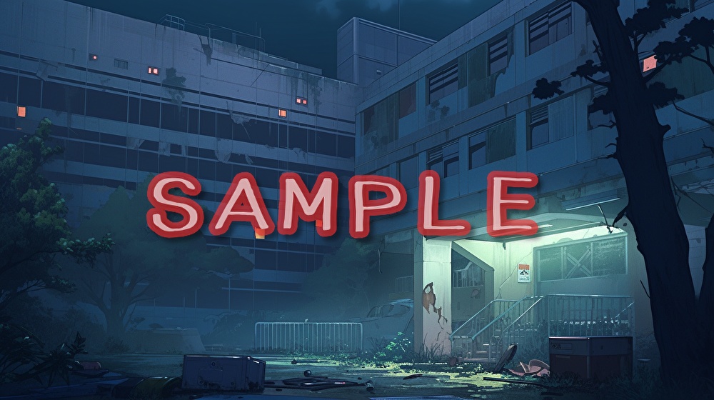 【フリー素材】廃病院イラスト素材集【全107枚】【AI生成】