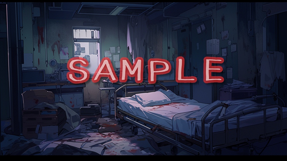 【フリー素材】廃病院イラスト素材集【全107枚】【AI生成】