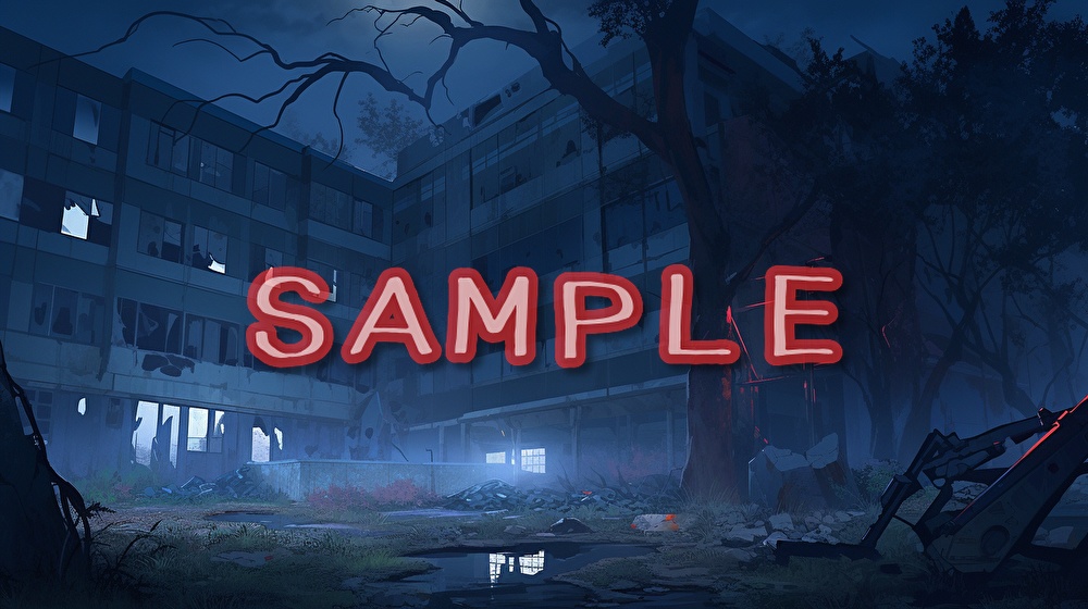 【フリー素材】廃病院イラスト素材集【全107枚】【AI生成】