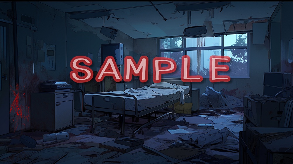 【フリー素材】廃病院イラスト素材集【全107枚】【AI生成】