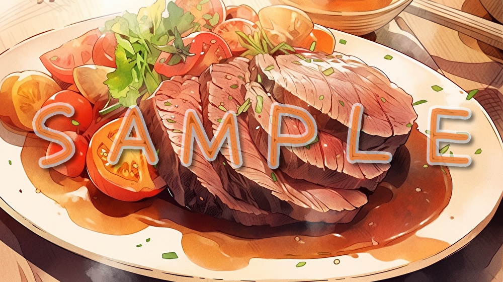 【著作権フリー】食事のシーン素材集【全115枚】【AI生成】