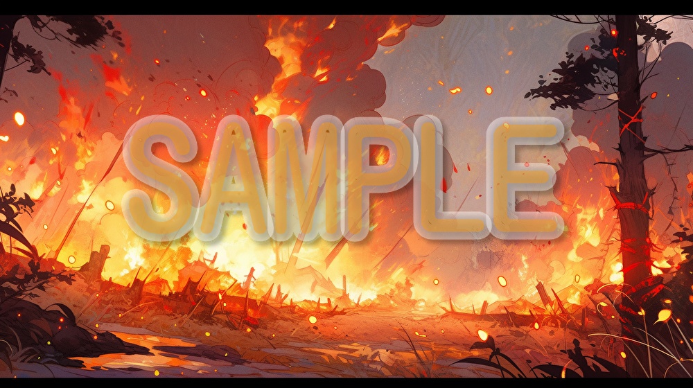 【著作権フリー】炎の演出イラスト素材集【全76枚】【AI生成】