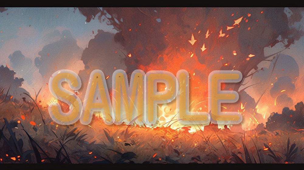 【著作権フリー】炎の演出イラスト素材集【全76枚】【AI生成】