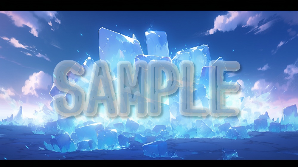 【著作権フリー】氷の演出イラスト素材集【全72枚】【AI生成】