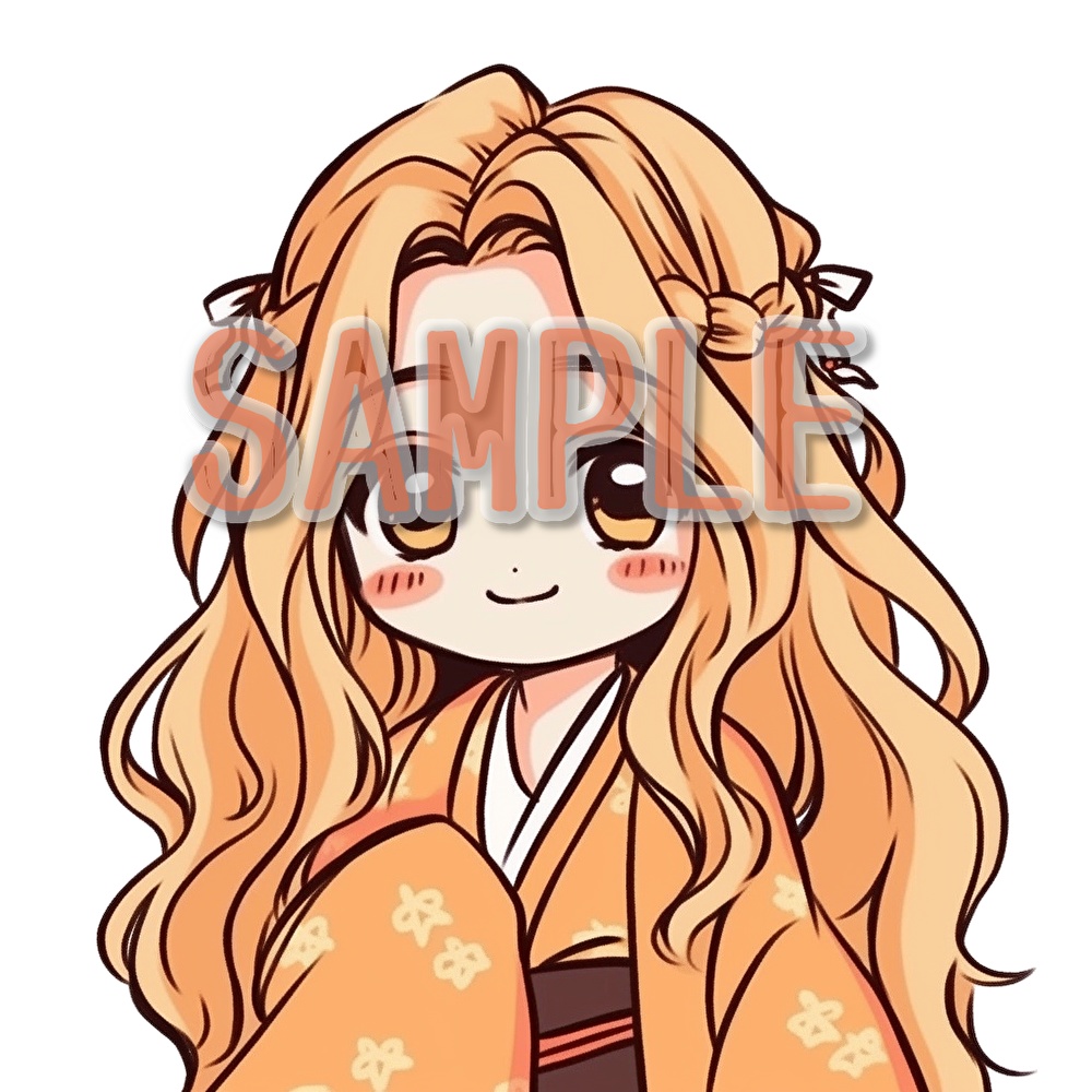 【支援者用】着物少女アイコン集【全18枚】【AI生成】