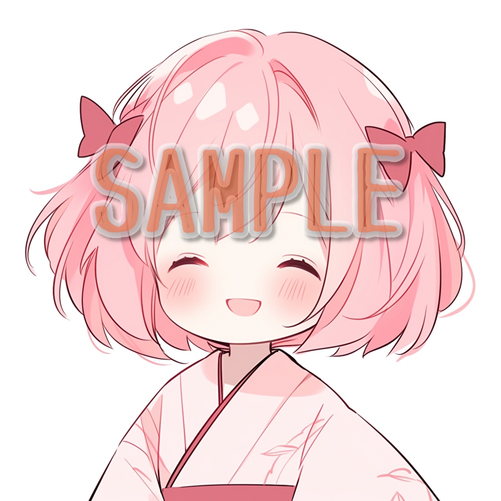 【支援者用】着物少女アイコン集【全18枚】【AI生成】