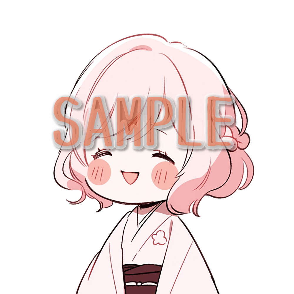 【支援者用】着物少女アイコン集【全18枚】【AI生成】