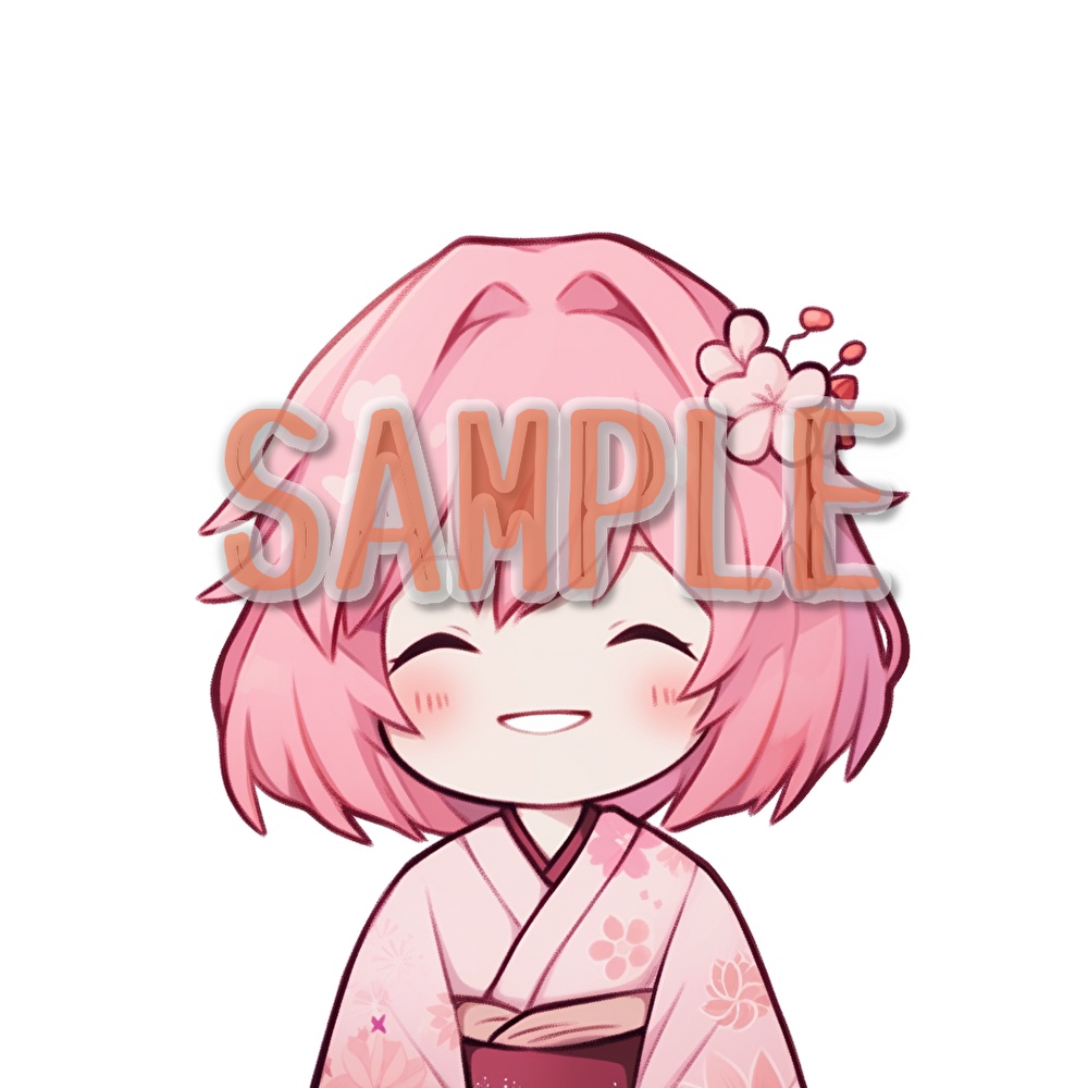 【支援者用】着物少女アイコン集【全18枚】【AI生成】