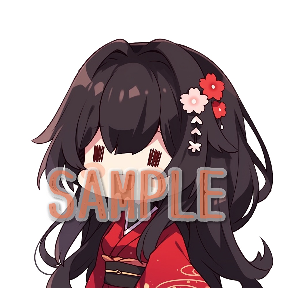 【支援者用】着物少女アイコン集【全18枚】【AI生成】