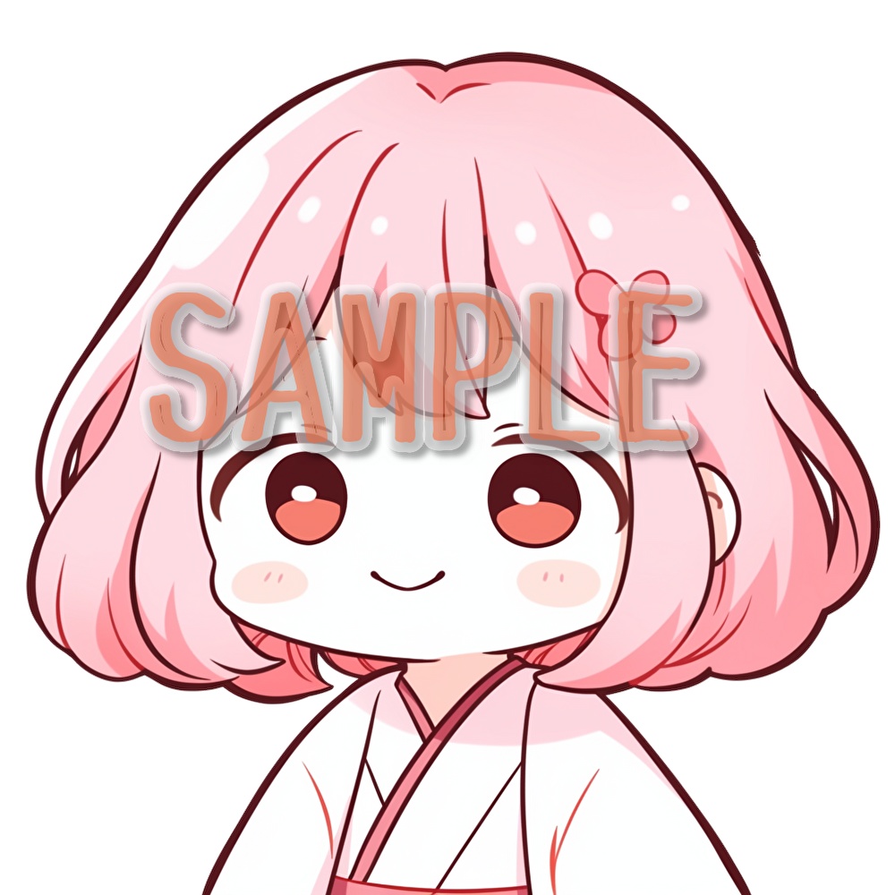 【支援者用】着物少女アイコン集【全18枚】【AI生成】