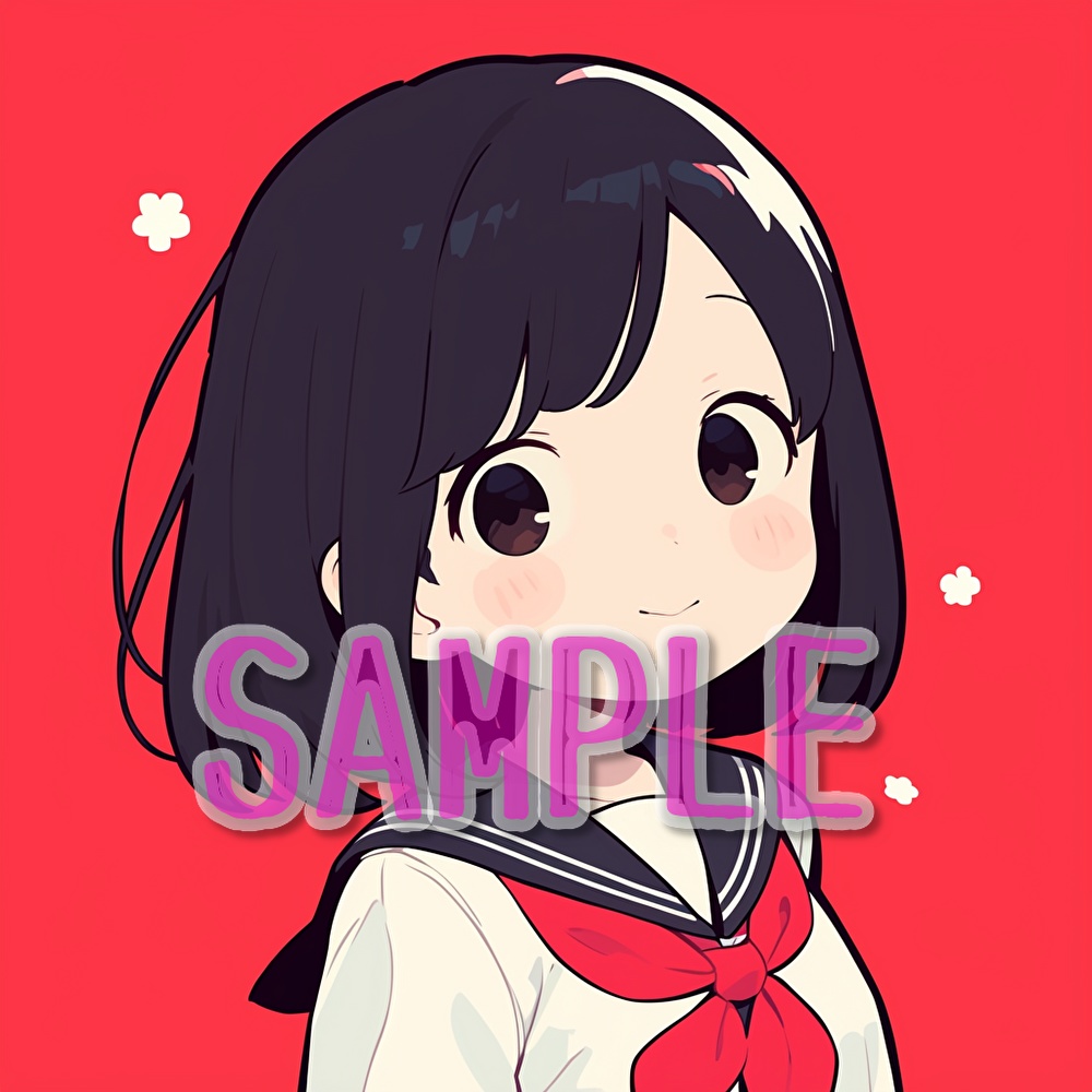 【支援者用】女子学生アイコン集【全20枚】【AI生成】