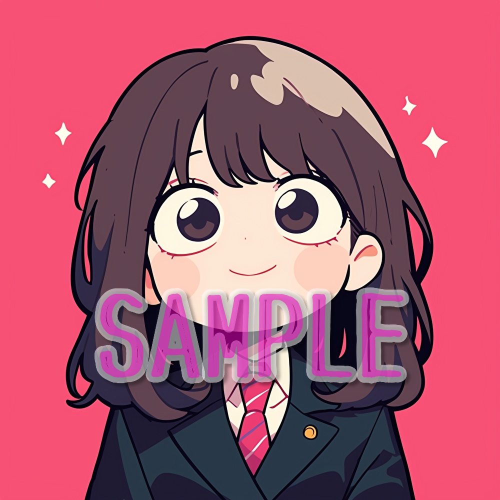 【支援者用】女子学生アイコン集【全20枚】【AI生成】