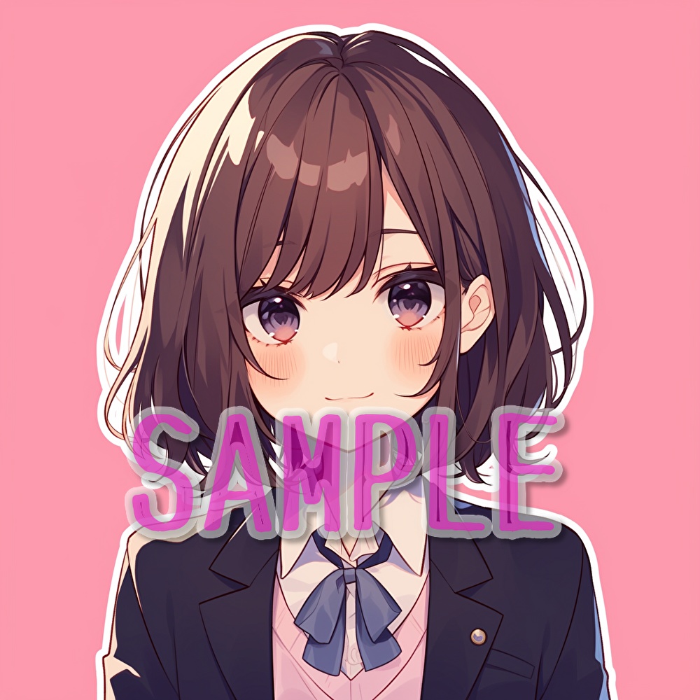 【支援者用】女子学生アイコン集【全20枚】【AI生成】