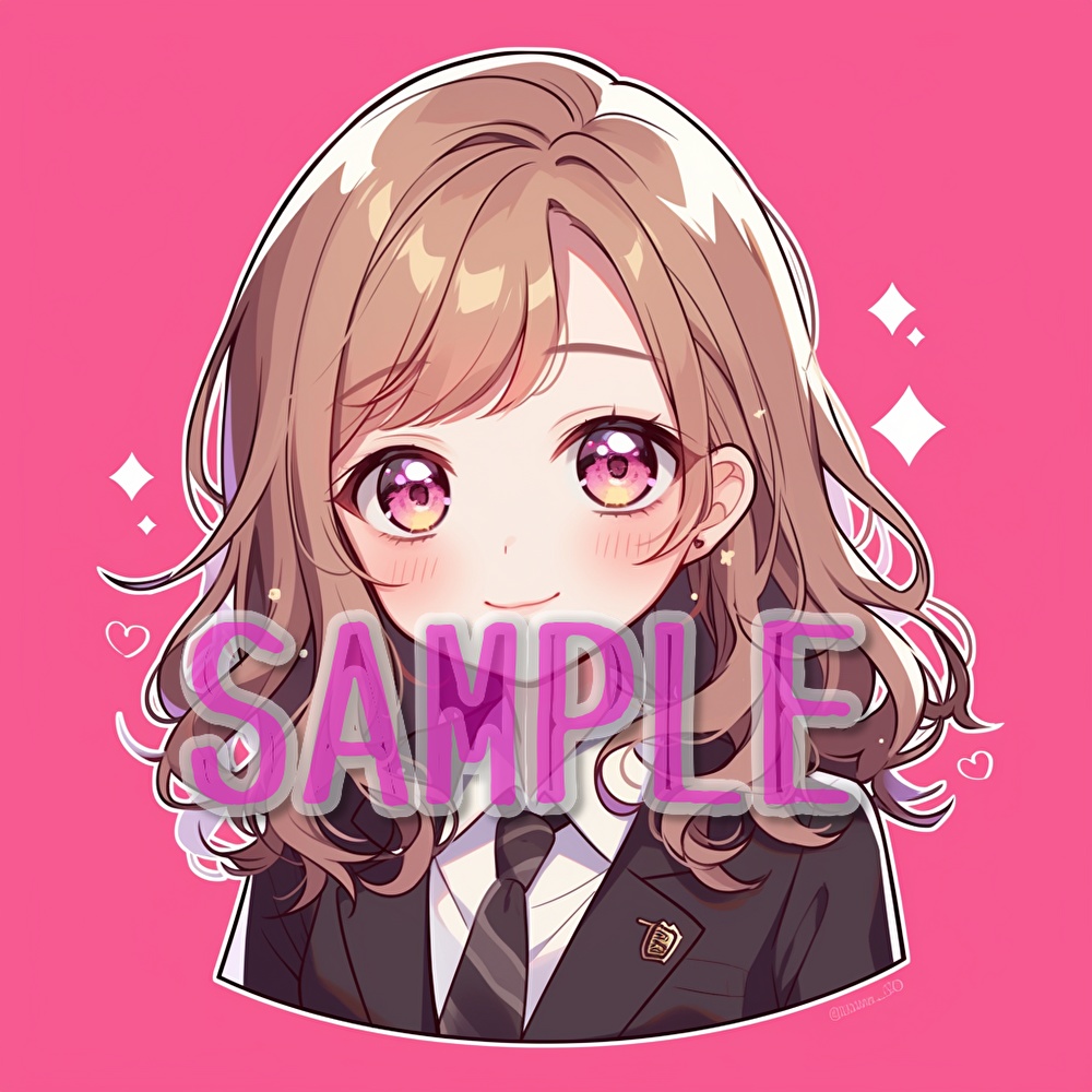 【支援者用】女子学生アイコン集【全20枚】【AI生成】