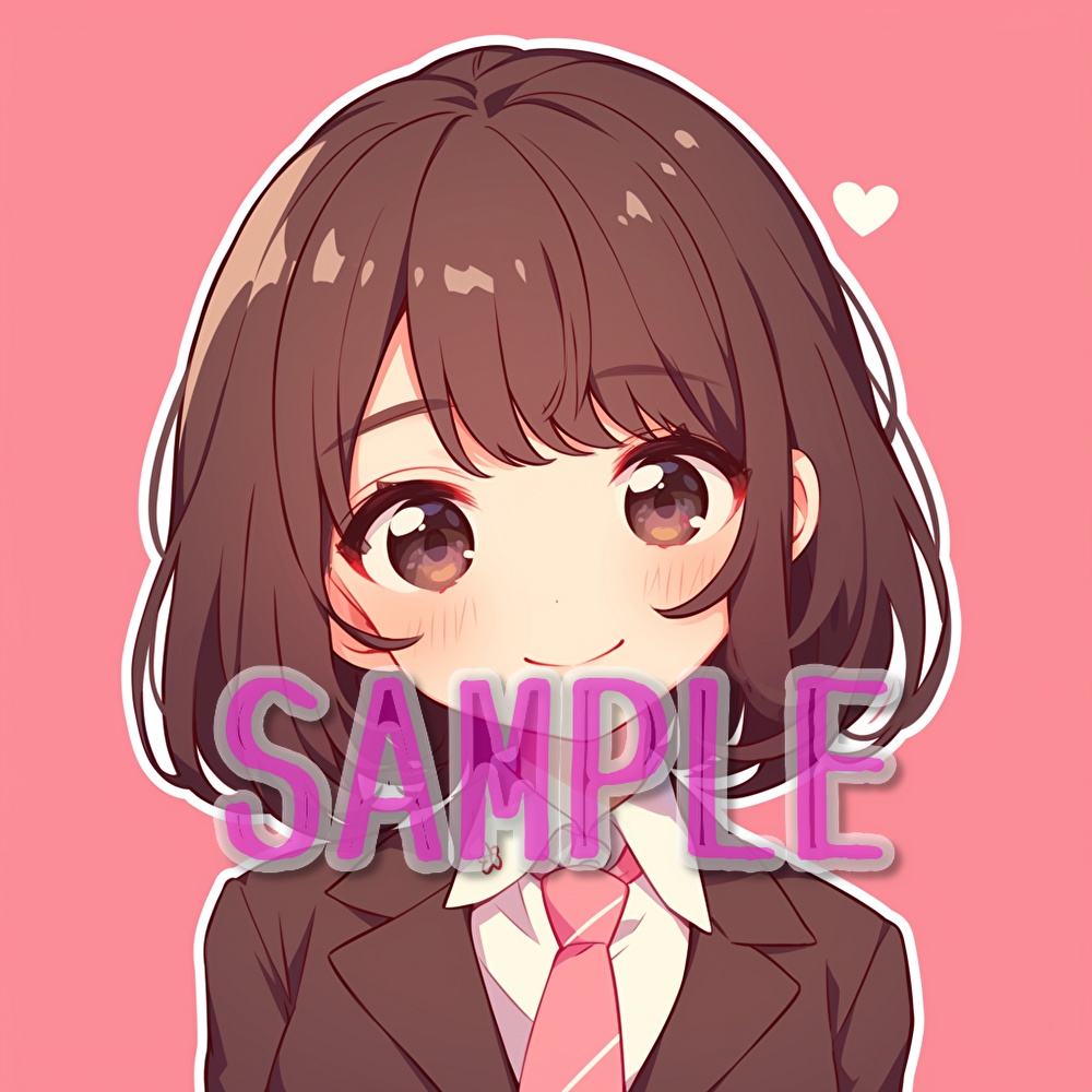 【支援者用】女子学生アイコン集【全20枚】【AI生成】