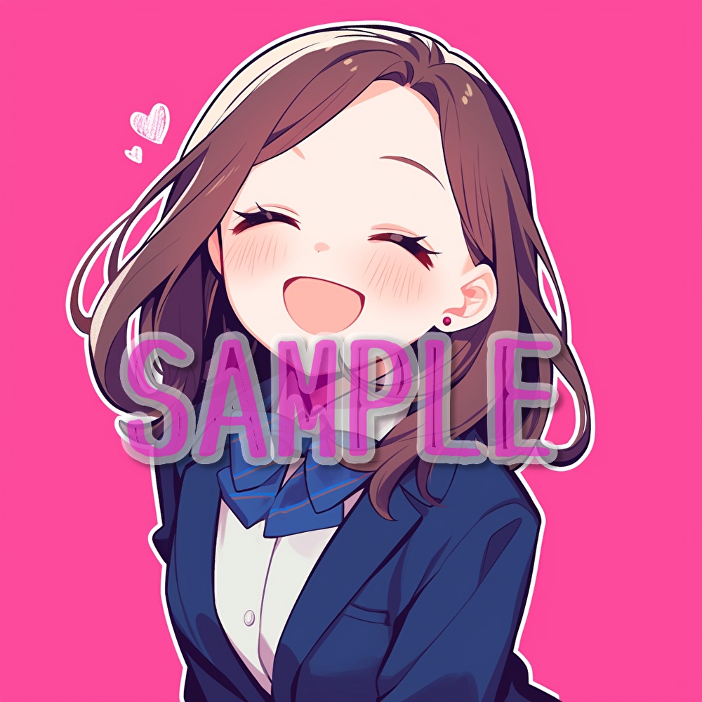 【支援者用】女子学生アイコン集【全20枚】【AI生成】