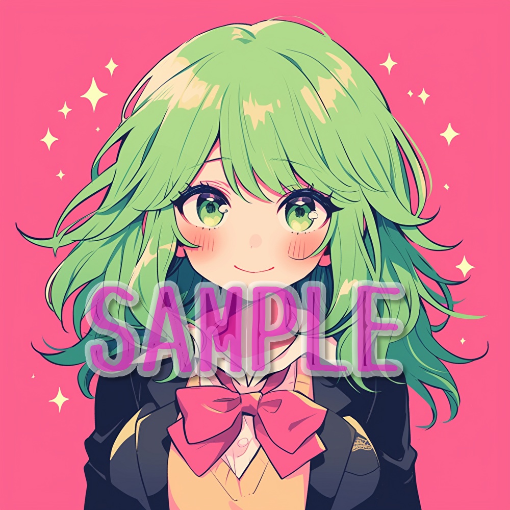 【支援者用】女子学生アイコン集【全20枚】【AI生成】