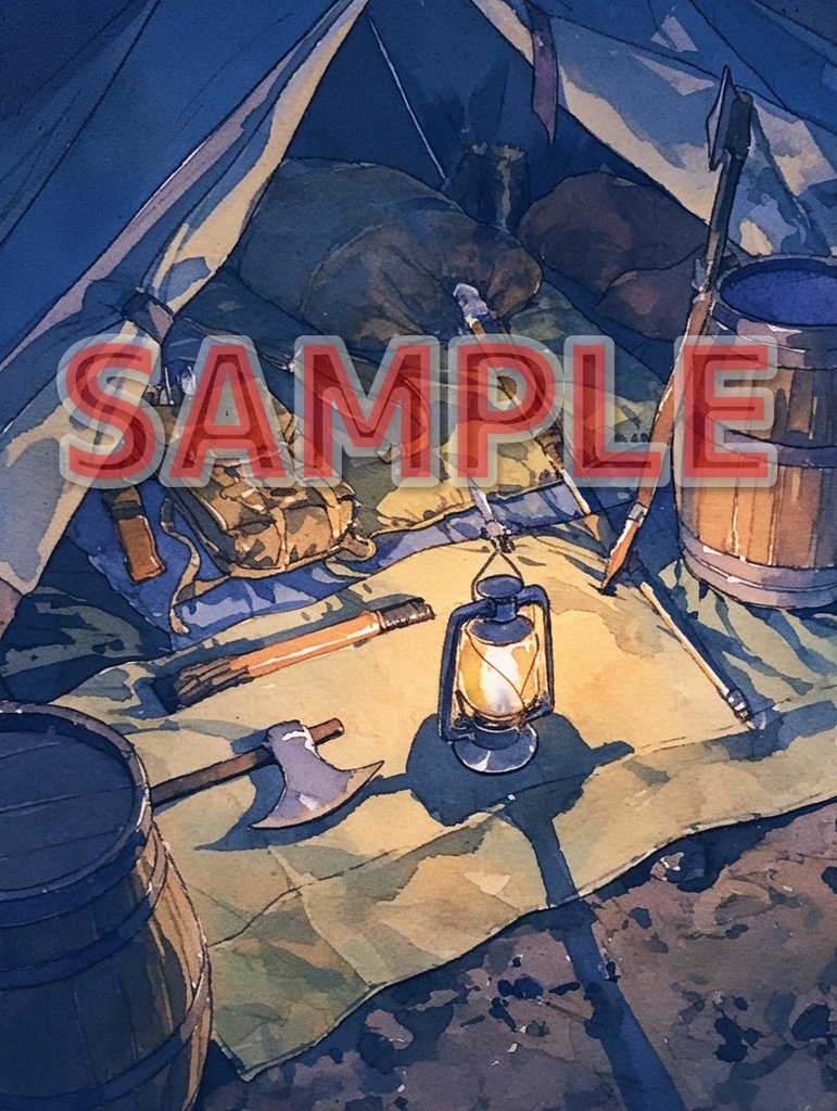 【著作権フリー】キャンプテントイラスト素材集【全65枚】【AI生成】