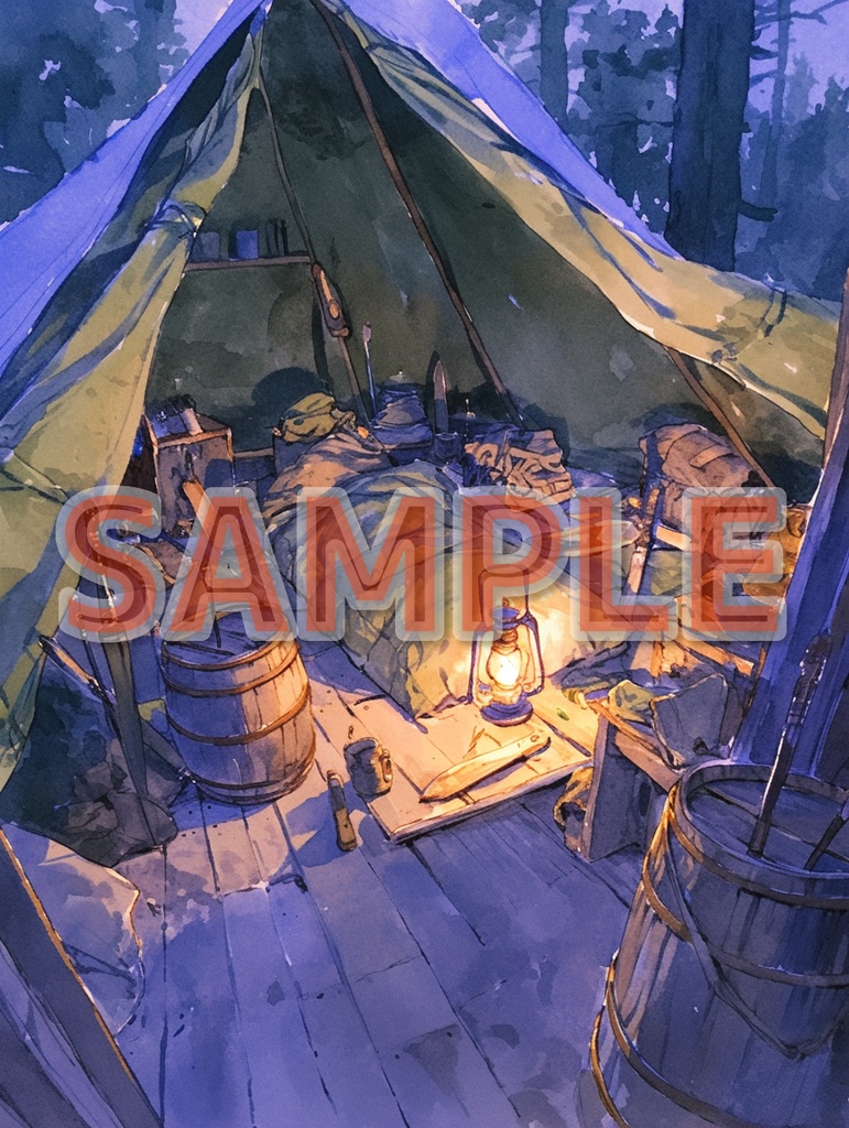 【著作権フリー】キャンプテントイラスト素材集【全65枚】【AI生成】