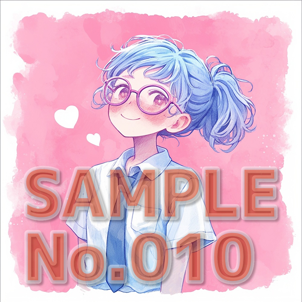 支援者用眼鏡少女イラスト集【全10枚】【AI生成】