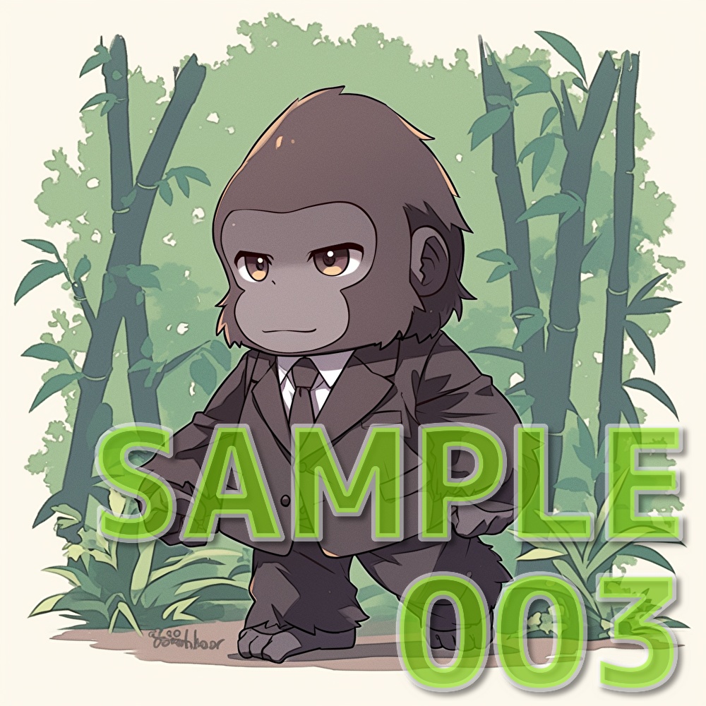 支援者用ゴリライラスト集2【全10枚】【AI生成】