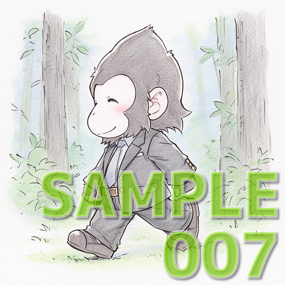 支援者用ゴリライラスト集2【全10枚】【AI生成】