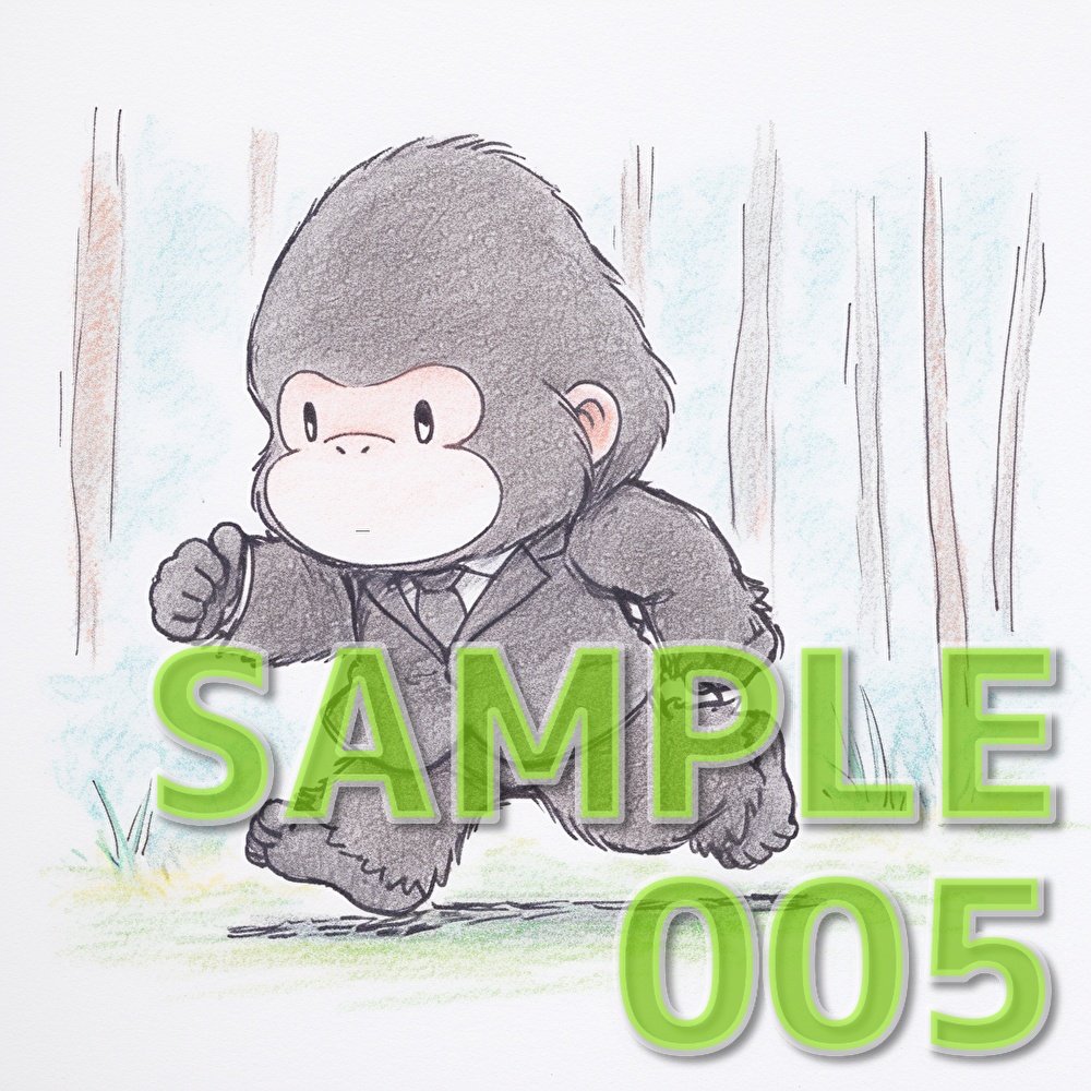 支援者用ゴリライラスト集2【全10枚】【AI生成】