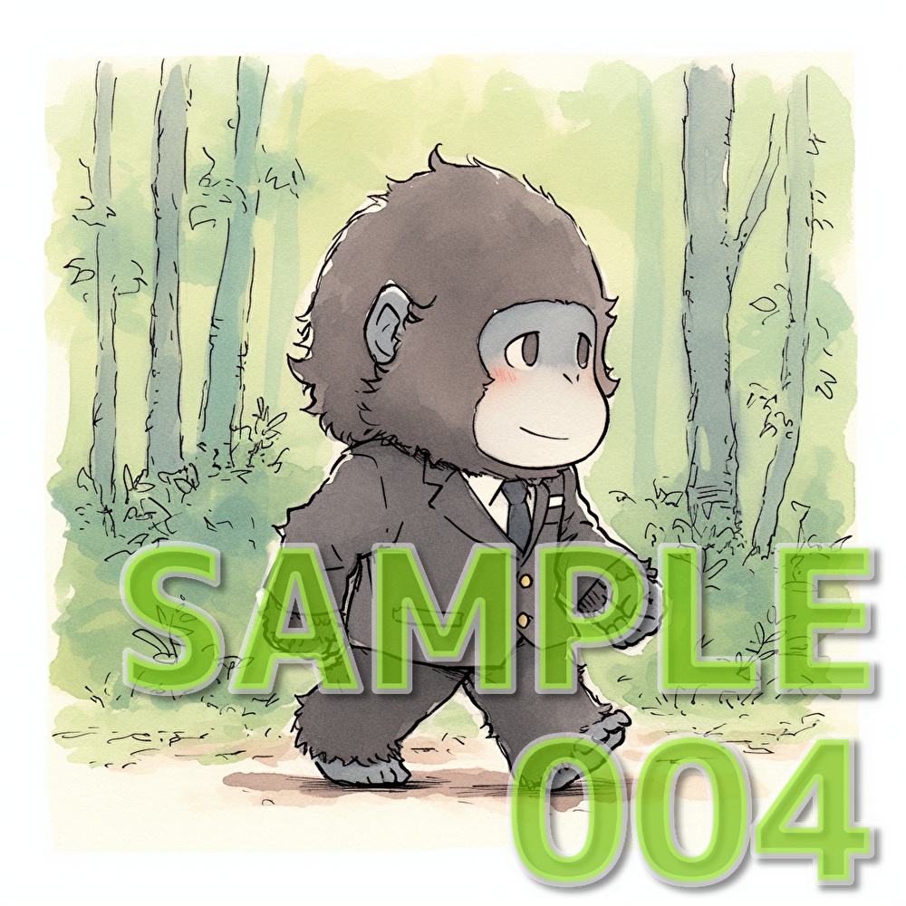 支援者用ゴリライラスト集2【全10枚】【AI生成】