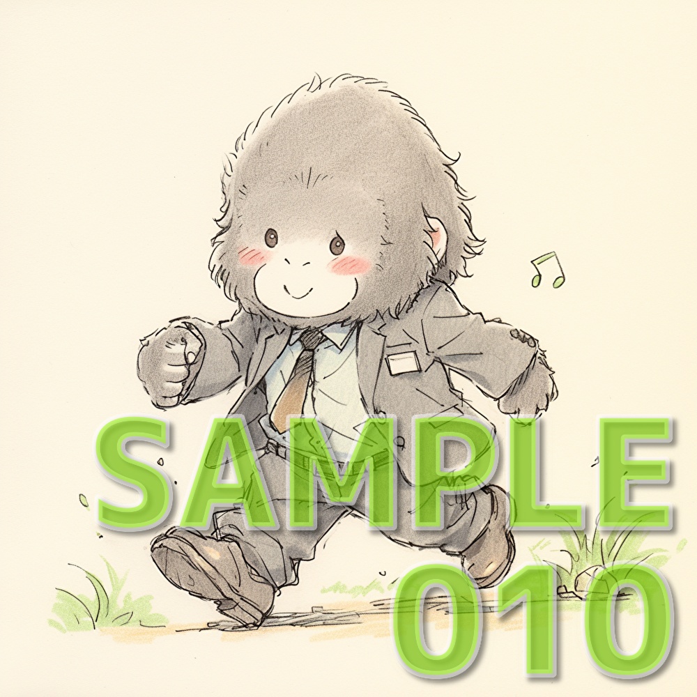 支援者用ゴリライラスト集2【全10枚】【AI生成】