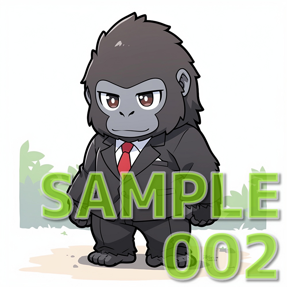 支援者用ゴリライラスト集2【全10枚】【AI生成】