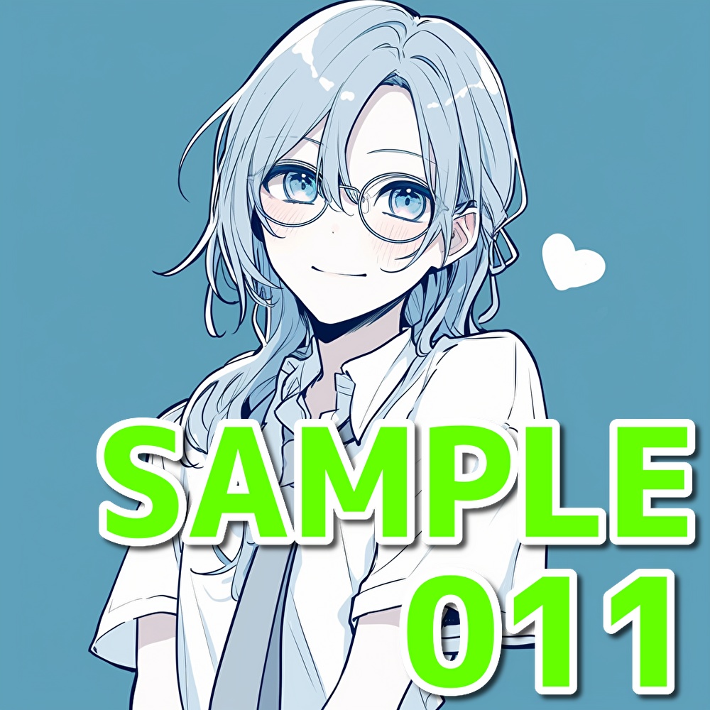 支援者用眼鏡男子アイコン集