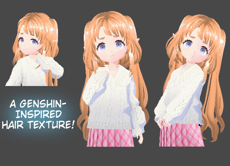 Genshin-Inspired Hair texture for Vroid